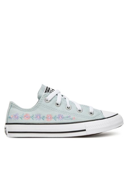 Converse Trampki Chuck Taylor All Star Florals A11776C Błękitny. Niebieskie trampki i tenisówki dziewczęce Converse, bez wzorów, z materiału, bez zapięcia. Za 159.99 zł.