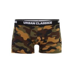 Bokserki Męskie Camo (zestaw 2 Sztuk). Brązowe bokserki męskie Urban Classics, bez wzorów. Za 119.99 zł.