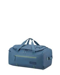 Torba podróżna American Tourister Duffle M. Niebieskie torebki klasyczne damskie AMERICAN TOURISTER, bez wzorów, z materiału, bez dodatków. Za 359.99 zł.
