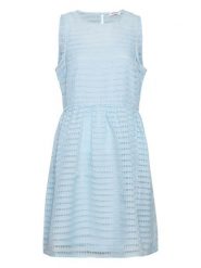 MOSS COPENHAGEN Sukienka "Noreen" w kolorze błękitnym rozmiar: XL. Niebieskie sukienki damskie MOSS COPENHAGEN, xl, bez wzorów, bez kołnierzyka, bez ramiączek, mini, rozkloszowane. Za 158.10 zł.