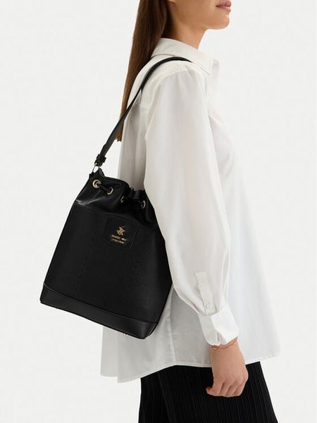 Beverly Hills Polo Club Torebka CEO-BHPC-C-020-09 Czarny. Czarne torebki klasyczne damskie Beverly Hills Polo Club, bez wzorów, z materiału, bez dodatków. Za 219.99 zł.