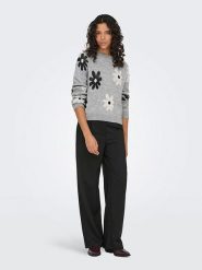 ONLY Sweter w kolorze szarym rozmiar: XL. Szare swetry klasyczne damskie Only, xl, bez kołnierzyka. Za 129.95 zł.
