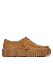 Clarks Półbuty Torhill Bee 26172084 Brązowy. Brązowe półbuty damskie Clarks, bez wzorów, ze skóry, bez obcasa, na płaskiej podeszwie. Za 389.99 zł.