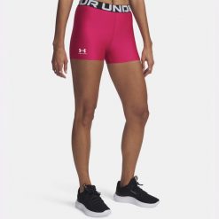 Spodenki Under Armour HG Authentics. Czerwone spodenki sportowe damskie Under Armour, bez wzorów, sportowe. Za 79.99 zł.