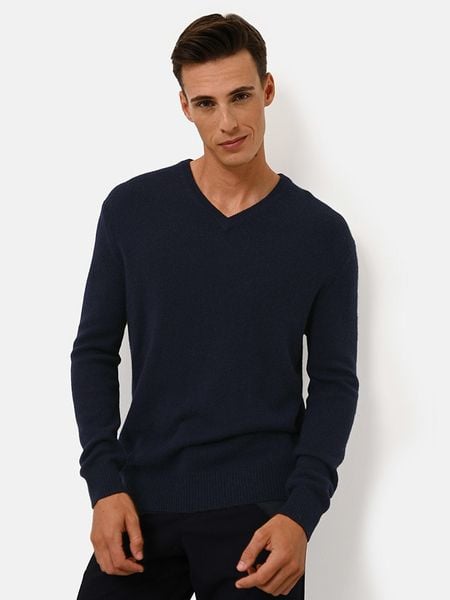 Just Cashmere Kaszmirowy sweter "Nathan" w kolorze granatowym rozmiar: M. Niebieskie swetry męskie Just Cashmere, m, bez wzorów, z kaszmiru, bez kołnierzyka. Za 565.99 zł.