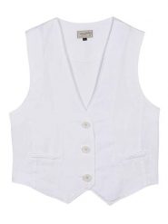 Herrlicher Lniana kamizelka w kolorze białym rozmiar: M. Białe kamizelki damskie Herrlicher, m, ze lnu. Za 82.64 zł.