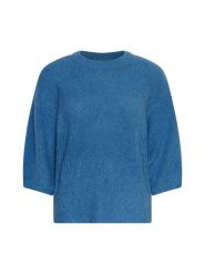 MOSS COPENHAGEN Sweter w kolorze niebieskim rozmiar: S/M. Niebieskie swetry klasyczne damskie MOSS COPENHAGEN, m, z poliamidu, bez kołnierzyka. Za 171.28 zł.