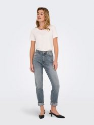 ONLY Dżinsy - Slim fit - w kolorze błękitnym rozmiar: W32/L32. Niebieskie jeansy damskie Only, z podwyższonym stanem. Za 127.35 zł.