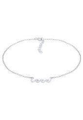 Elli Biżuteria damska fale stóp plażowe lato morskie wykonane z 925 sztuk srebra próby 925 szterlingów pozłacane Bransoletki na nogę 1 ct Damski. Zielona bransoletki damskie Elli, pozłacane. Za 138.99 zł.