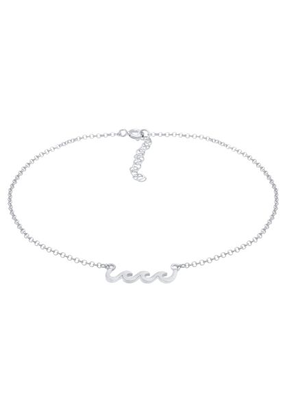 Elli Biżuteria damska fale stóp plażowe lato morskie wykonane z 925 sztuk srebra próby 925 szterlingów pozłacane Bransoletki na nogę 1 ct Damski. Zielona bransoletki damskie Elli, pozłacane. Za 138.99 zł.