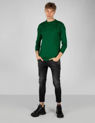 Takeshy Kurosawa Sweter | 83072 | Maglia F12 Taglio Over | Mężczyzna | Zielony. Zielone swetry męskie Takeshy Kurosawa, m, bez wzorów, z dzianiny, bez kołnierzyka. W wyprzedaży za 329.00 zł.