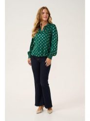 CULTURE Bluzka w kolorze zielonym rozmiar: S. Zielone bluzki damskie Culture, s, bez wzorów, z wiskozy, bez kołnierzyka, bez ramiączek. Za 113.99 zł.