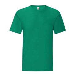 Koszulka Unisex Dla Dorosłych Iconic Heather. Zielone bluzki damskie Fruit of the Loom, s, bez wzorów, sportowe, bez kołnierzyka, bez ramiączek. Za 33.99 zł.