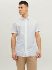 Jack & Jones Koszula "Summer" w kolorze białym rozmiar: S. Białe koszule męskie Jack & Jones, s, bez wzorów, bez kołnierzyka, bez ramiączek. Za 74.46 zł.
