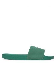 Calvin Klein Jeans Klapki Slide Monologo Cv YM0YM01367 Zielony. Zielone klapki i japonki męskie Calvin Klein Jeans, z jeansu. Za 119.99 zł.
