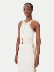 Elisabetta Franchi Top TK-71S-61E2-V270 Beżowy Regular Fit. Brązowe topy damskie Elisabetta Franchi, s, bez wzorów, z wiskozy, bez ramiączek. Za 1,149.00 zł.