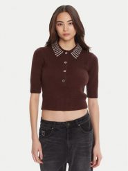 PINKO Sweter Emilia 105745 A2S4 Brązowy Regular Fit. Brązowe swetry klasyczne damskie Pinko, s, z syntetyku, bez kołnierzyka. Za 1,239.00 zł.