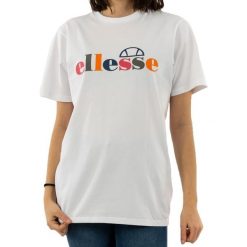 Koszulka T-shirt Ellesse Rialzo - Damska. Białe bluzki damskie Ellesse, bez wzorów, z bawełny, bez kołnierzyka, bez ramiączek. W wyprzedaży za 83.55 zł.