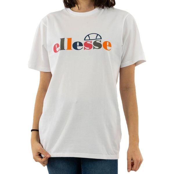 Koszulka T-shirt Ellesse Rialzo - Damska. Białe bluzki damskie Ellesse, bez wzorów, z bawełny, bez kołnierzyka, bez ramiączek. W wyprzedaży za 83.55 zł.
