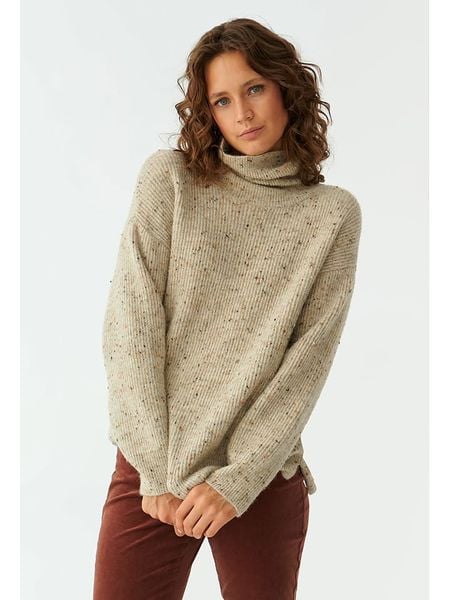 TATUUM Golf w kolorze beżowym rozmiar: XXL. Brązowe golfy damskie Tatuum, xxl, bez wzorów, ze splotem, bez ramiączek. Za 187.52 zł.