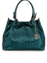 Anna Morellini Skórzana torebka "Eloisa" w kolorze turkusowym - 38 x 28 x 16 cm rozmiar: onesize. Niebieskie torebki klasyczne damskie Anna Morellini, bez wzorów, z materiału, bez dodatków. Za 347.99 zł.