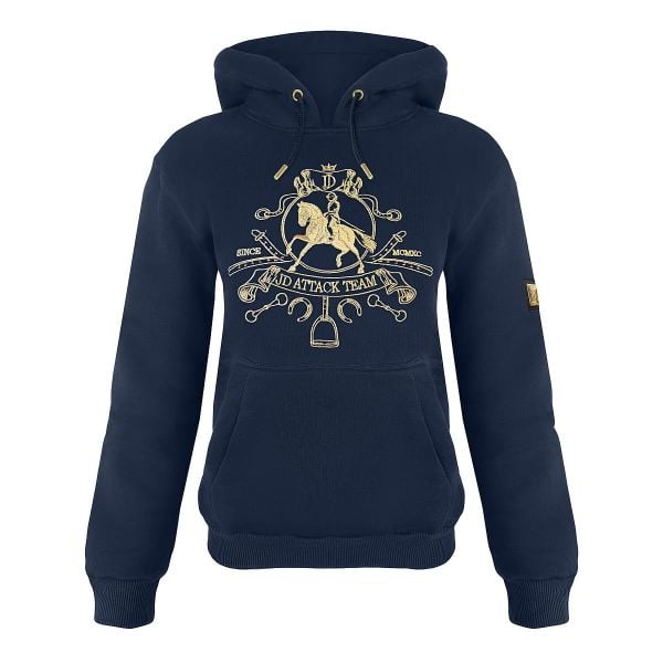 Bluza jeździecka JD ATTACK Royal. Brązowe bluzy z kapturem damskie JD ATTACK, l, z bawełny. Za 229.00 zł.