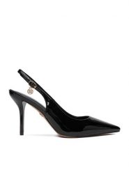 Nine West Szpilki CEO-CD25-316-1 Czarny. Czarne szpilki Nine West, bez wzorów, ze skóry, bez obcasa. Za 229.99 zł.