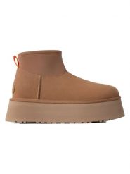 UGG Skórzane botki "Classic Mini Dipper" w kolorze jasnobrązowym rozmiar: 41. Brązowe botki damskie Ugg, ze skóry, bez obcasa, na platformie, bez zapięcia. Za 680.85 zł.