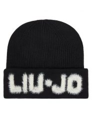 Liu Jo Czapka 2F5059 M0300 Czarny. Czarne czapki zimowe damskie Liu Jo, z materiału. Za 219.99 zł.