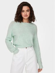 ONLY Sweter Rica 15204279 Zielony Regular Fit. Zielone swetry klasyczne damskie Only, l, z syntetyku, bez kołnierzyka. Za 139.99 zł.
