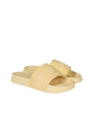 Fila Klapki "Morro Bay" | FFW0106 | Kobieta | Żółty. Żółte klapki damskie Fila, bez wzorów, z materiału, bez obcasa. W wyprzedaży za 79.00 zł.