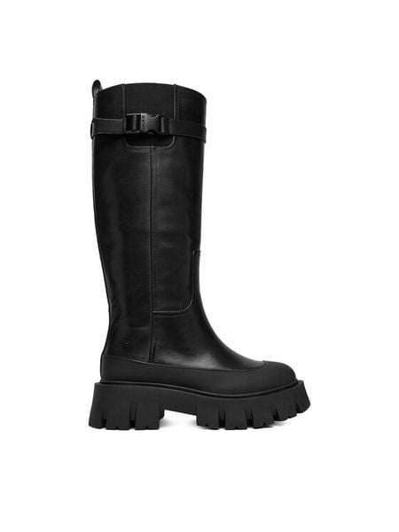 G-Star Raw Kozaki EO-GLCIEN-7001 Czarny. Czarne kozaki damskie G-Star Raw, ze skóry, bez obcasa, na płaskiej podeszwie. Za 799.99 zł.