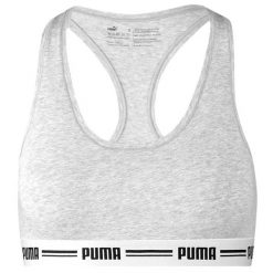 Biustonosz Sportowy Damski Racerback. Czarne biustonosze sportowe damskie Puma, bez wzorów. Za 126.99 zł.