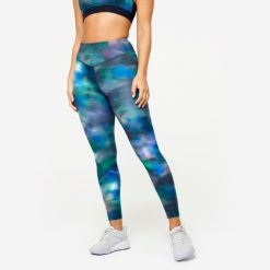 Legginsy fitness damskie Domyos. Brązowe legginsy damskie DOMYOS, l, bez wzorów, z elastanu. Za 99.99 zł.