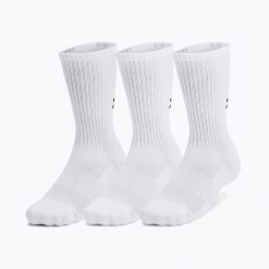 Skarpety Under Armour Training Cotton Crew 3. Białe skarpetki damskie Under Armour, bez wzorów. Za 94.21 zł.