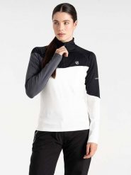 Dare 2b Koszulka funkcyjna "Ice II CoreStretch" w kolorze biało-czarno-antracytowym rozmiar: 40. Białe bluzki sportowe damskie Dare 2b, bez wzorów, z materiału, bez ramiączek. Za 117.73 zł.