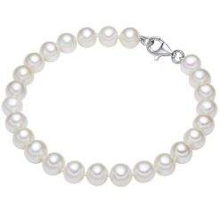 Valero Pearls Bransoletka z pereł srebro wysokiej próby Perła hodowlana słodkowodna srebrny Bransoletki 1 ct Damski. Szare bransoletki damskie Valero Pearls, srebrne. Za 249.99 zł.