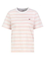 Sublevel Koszulka w kolorze jasnoróżowo-białym rozmiar: L. Białe bluzki damskie Sublevel, l, bez wzorów, z bawełny, bez kołnierzyka. Za 43.99 zł.