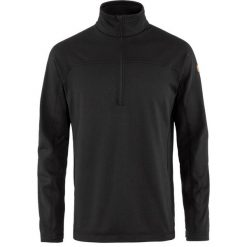Bluza polarowa męska Fjallraven Abisko Lite Fleece Half Zip. Czarne bluzy bez kaptura męskie Fjällräven, m, z polaru. Za 419.99 zł.