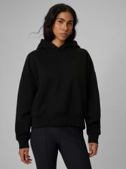 4F Bluza dresowa regular z kapturem damska - czarna S. Czarne bluzy z kapturem damskie 4f, s, z dresówki. Za 159.99 zł.