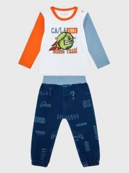 Guess Komplet bluzka i spodnie I3RG08 K8HM3 Kolorowy Regular Fit. Spodnie niemowlęce Guess, z aplikacjami, z bawełny. Za 229.99 zł.