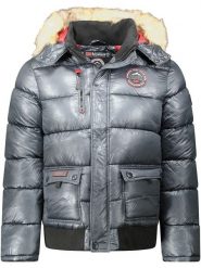 Geographical Norway Kurtka zimowa "Bugs" w kolorze srebrnym rozmiar: XXL. Szare kurtki męskie Geographical Norway, na zimę, xxl, bez wzorów, bez kaptura. Za 332.24 zł.