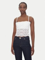 Morgan Top 242-BINGO Écru Slim Fit. Topy damskie Morgan, xl, bez wzorów, z syntetyku, bez kołnierzyka. Za 119.99 zł.