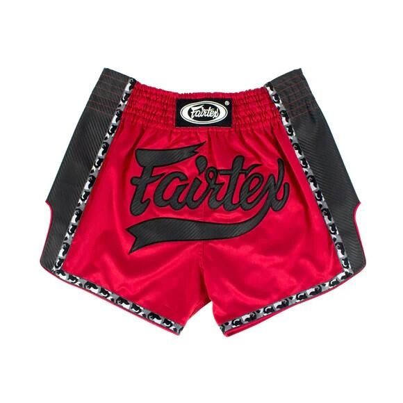 Spodenki Muay Thai Fairtex BS1703 Czerwone/Czarne L. Czarne szorty damskie FAIRTEX, bez wzorów, z materiału, sportowe. Za 304.13 zł.