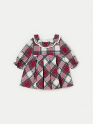 Mayoral Sukienka codzienna 2808 Czerwony Regular Fit. Czerwone sukienki dziewczęce Mayoral, bez wzorów, z bawełny, bez ramiączek. Za 89.99 zł.