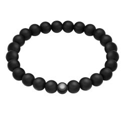 True Rebels Bransoletka ze Stali Nierdzewnej w czarnym z Onyx Bransoletki 1 ct Męskie. Czarne biżuteria dla mężczyzn True Rebels, z onyksem, ze stali. Za 159.99 zł.