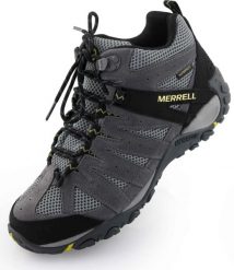 Męskie buty trekkingowe Merrell Accentor 2 Vent Mid WP Turbulence Grey. Szare buty trekkingowe męskie 2117 OF SWEDEN, z gumy, bez zapięcia, trekkingowe. Za 658.99 zł.