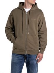 Replay Bluza w kolorze brązowym rozmiar: XL. Brązowe bluzy z kapturem męskie Replay, xl, z bawełny. Za 259.95 zł.