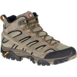 Buty Trekkingowe Męskie Merrell Moab 2 LTR Mid Gore-Tex. Brązowe buty trekkingowe męskie MERRELL, z gore-texu, bez zapięcia, trekkingowe, gore-tex. Za 377.73 zł.