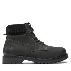 Trapery Wrangler. Czarne buty zimowe męskie Wrangler, bez zapięcia. Za 419.99 zł.